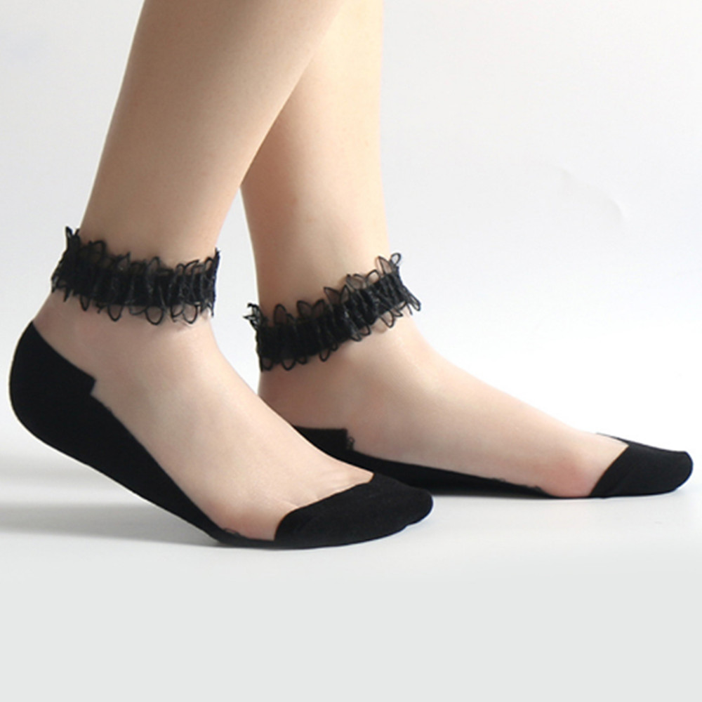 Invisibility Sock Loafer - ผู้หญิงถุงเท้าสั้นลูกไม้ถุงเท้าบาง loafer Low Cut No Show