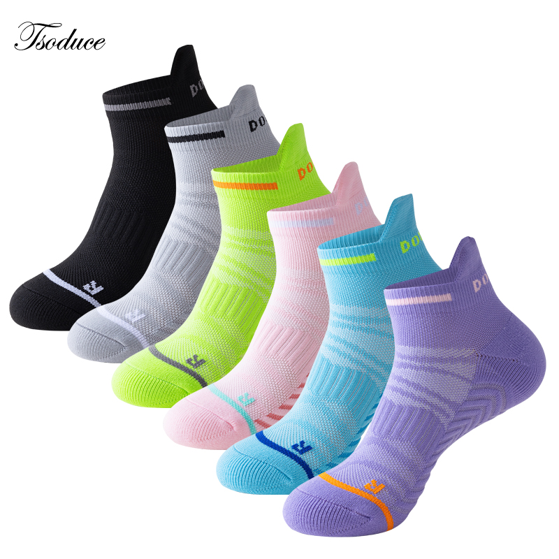 Athletic Sock Cushion - ฤดูร้อนวิ่งถุงเท้าความชื้น Wicking Breathable Non-Slip ผ้าขนหนูด้านล่าง Track