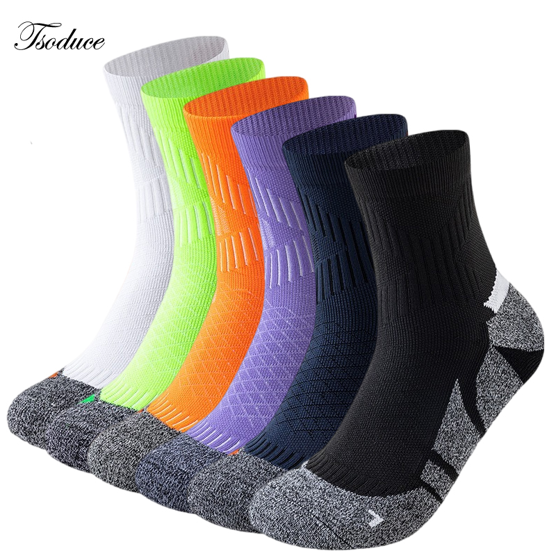 Athletic Sock Cushion - Professional Marathon Running ถุงเท้า Terry Cushioned
