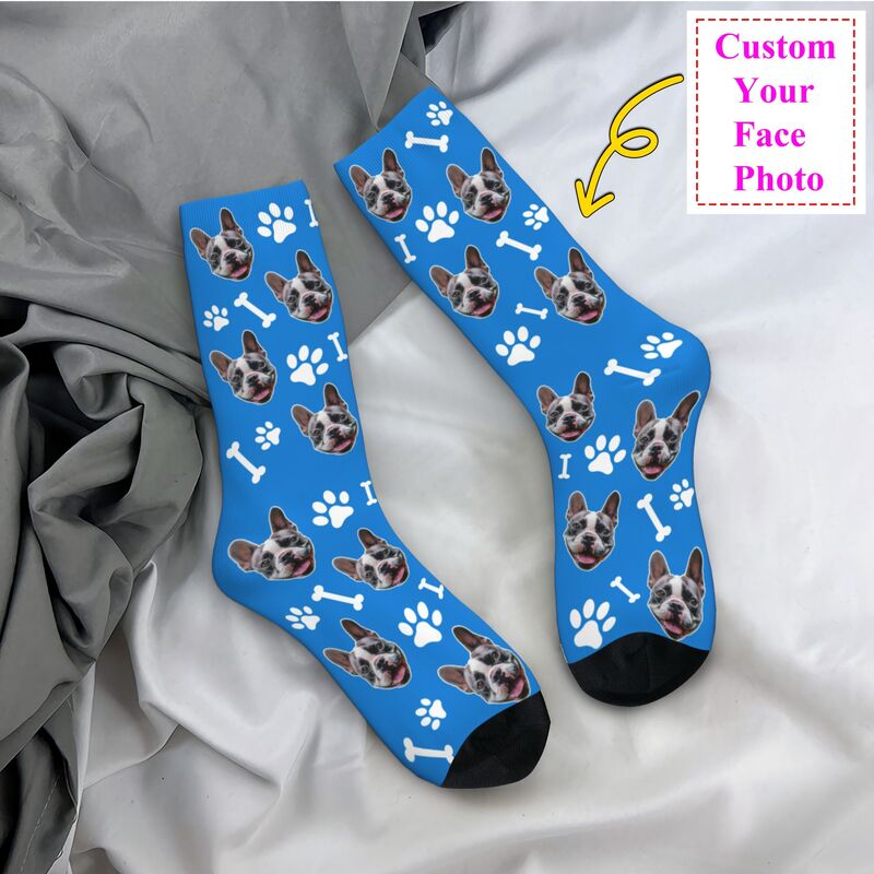 Dress Sock Men - ถุงเท้าลายสุนัขแบบกำหนดเองสำหรับผู้ชาย ถุงเท้าข้อสั้นแบบยูนิเซ็กซ์ อุ่นสบาย พิมพ์ลาย 3 มิติ