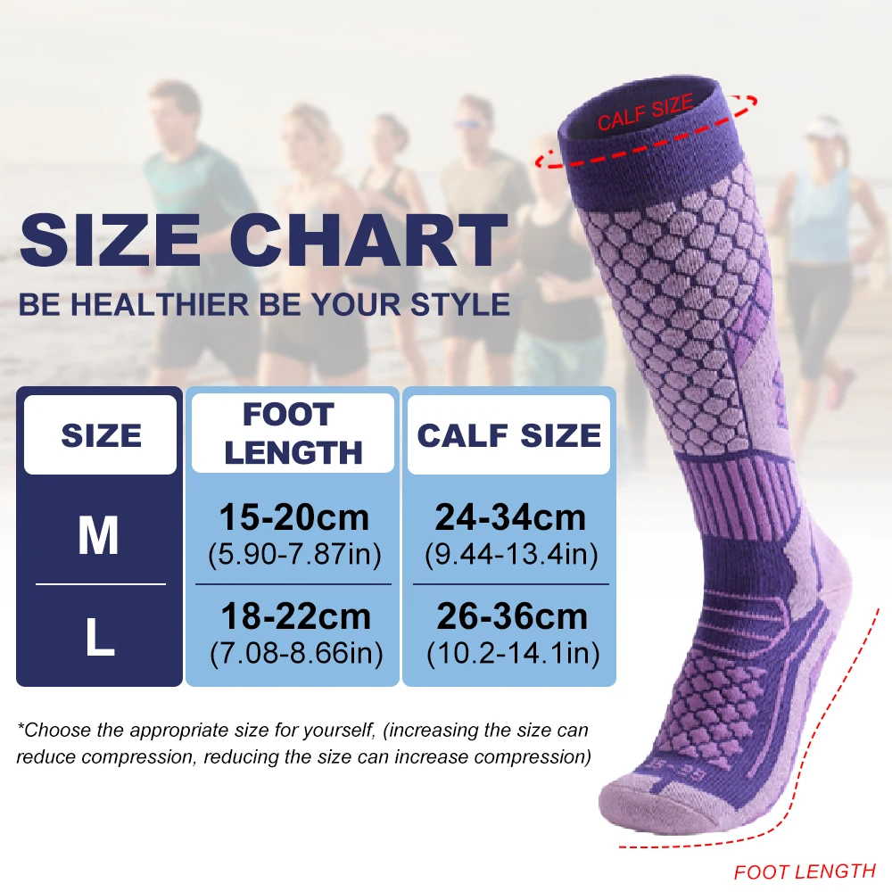 ถุงเท้าสกีแบบหนา 1 คู่ ระบายคว - Thermal Sock Winter บทวิจารณ์และราคา