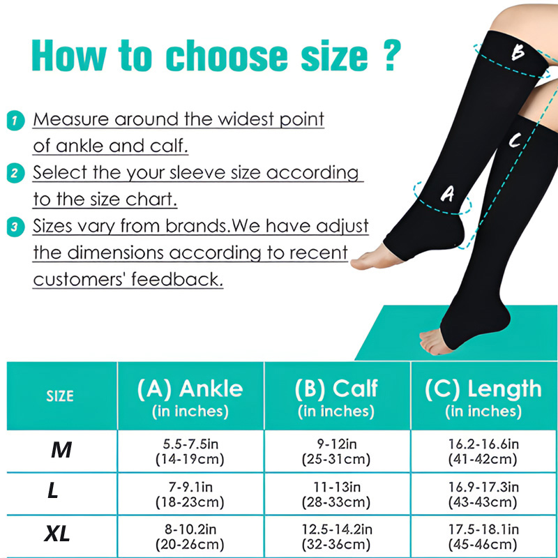 ถุงเท้ารัดกล้ามเนื้อ 1 คู่ ป้อ - Compression Sock Medical บทวิจารณ์และราคา