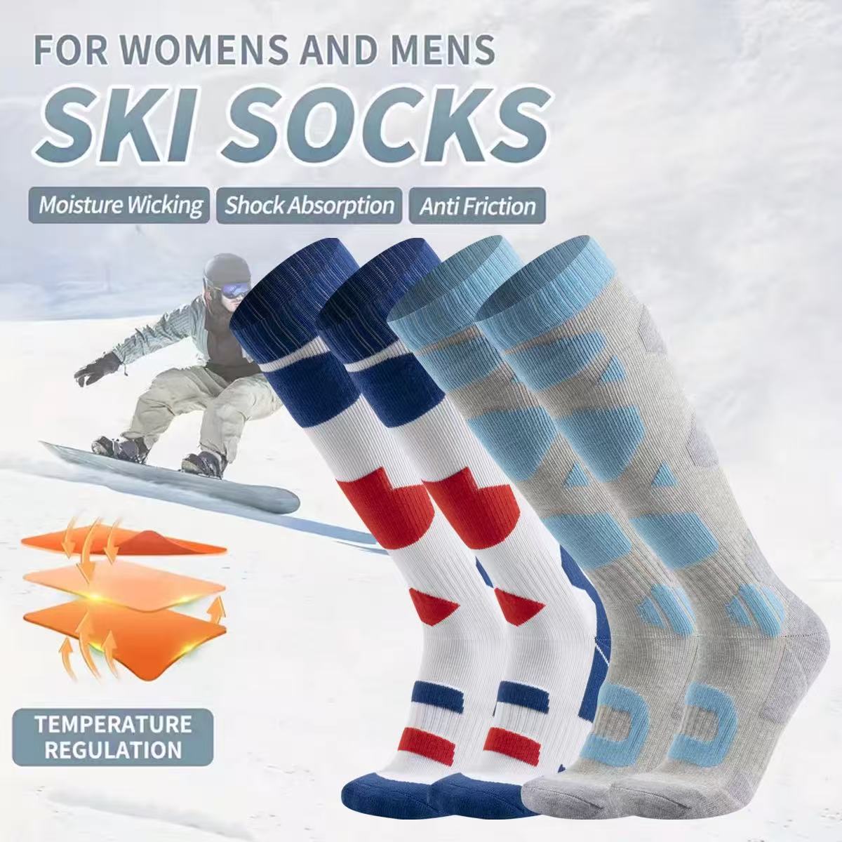 ถุงเท้าสกีกันหนาวสำหรับฤดูหนาว - Thermal Sock Winter บทวิจารณ์และราคา