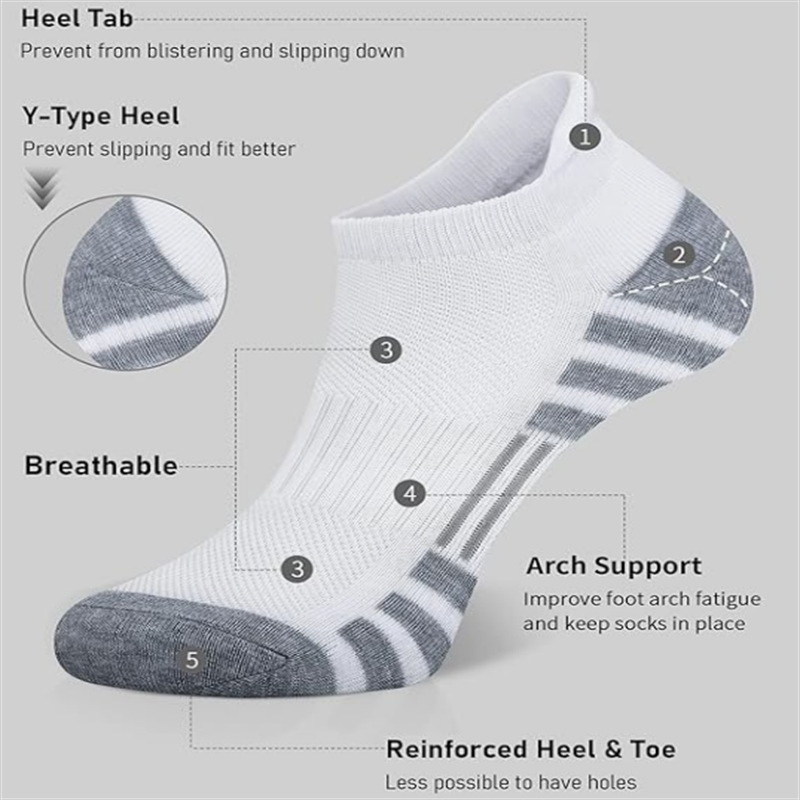 ถุงเท้าวิ่งแบบสั้น 6/24 คู่ ระ - Athletic Sock Cushion บทวิจารณ์และราคา