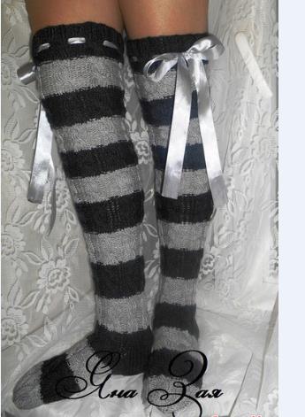 ถุงน่องถักยาวถึงต้นขาสำหรับผู้ - Thigh High Sock Stay Up บทวิจารณ์และราคา